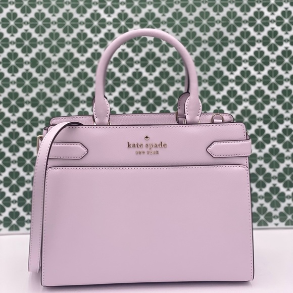 💜 New Kate Spade Staci Medium Satchel Lavender - Picture 10 of 11
